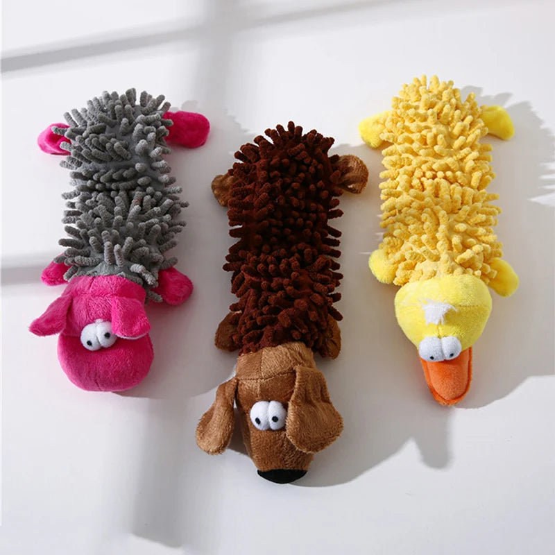 Durable Plush Dog Toy with Squeaky Sound