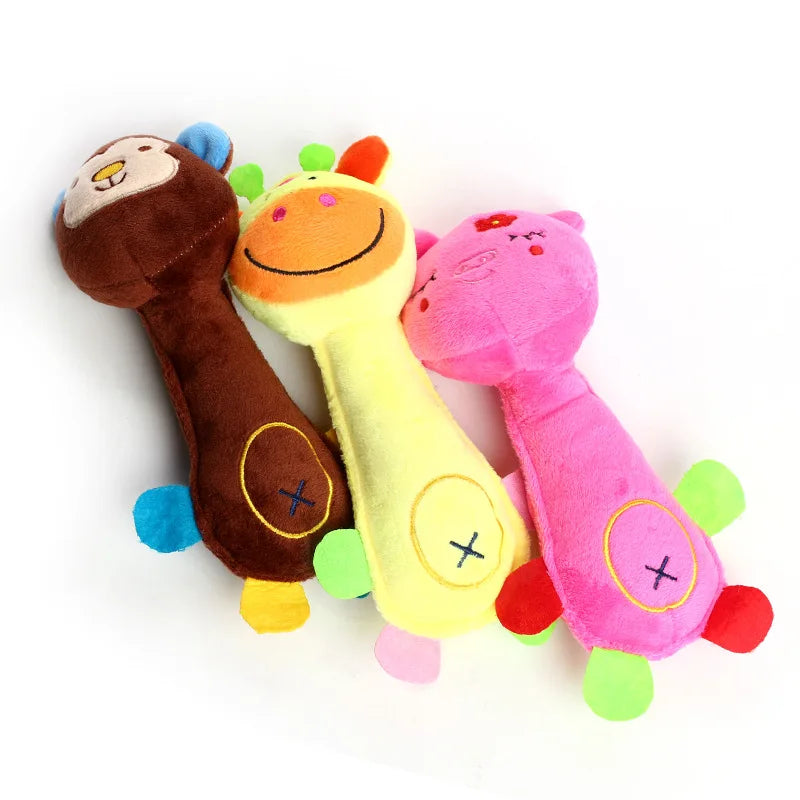 Durable Plush Dog Toy with Squeaky Sound
