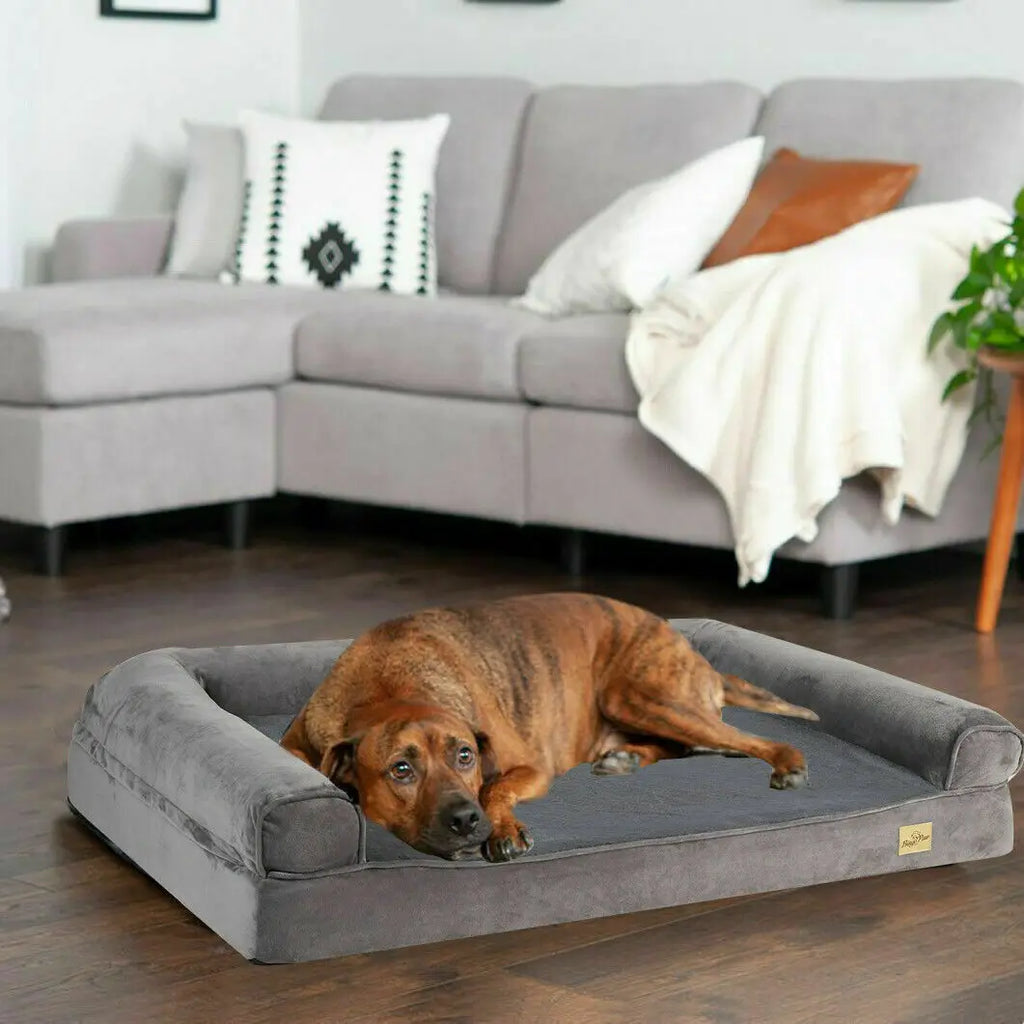 XXL Large Orthopedic Dog Bed with Bolster