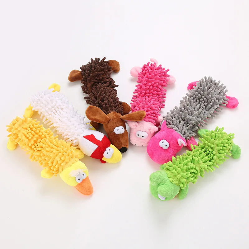 Durable Plush Dog Toy with Squeaky Sound
