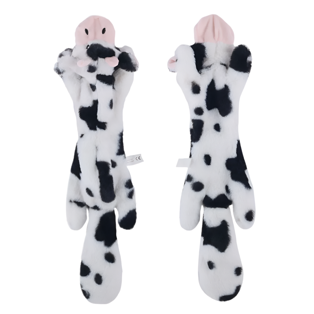 Durable Stuffingless Dog Toy with Squeakers & Crinkle