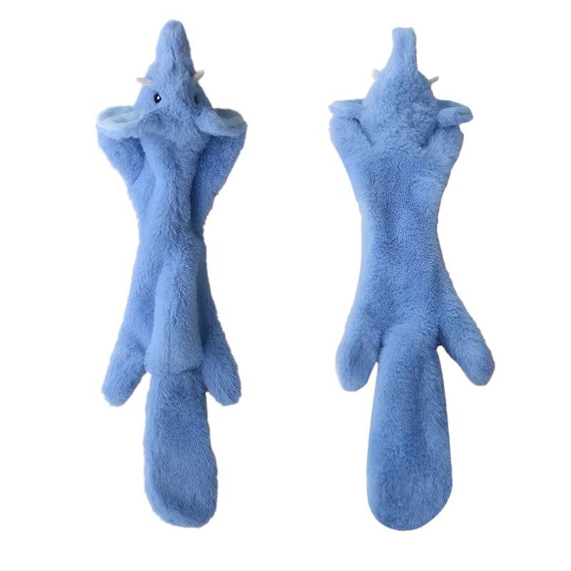 Durable Stuffingless Dog Toy with Squeakers & Crinkle
