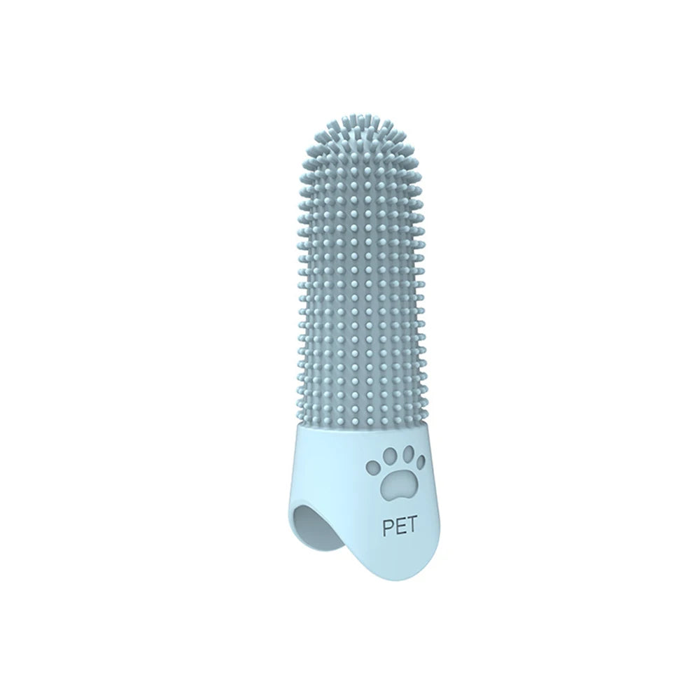 Silicone Pet Finger Toothbrush for Cats & Dogs