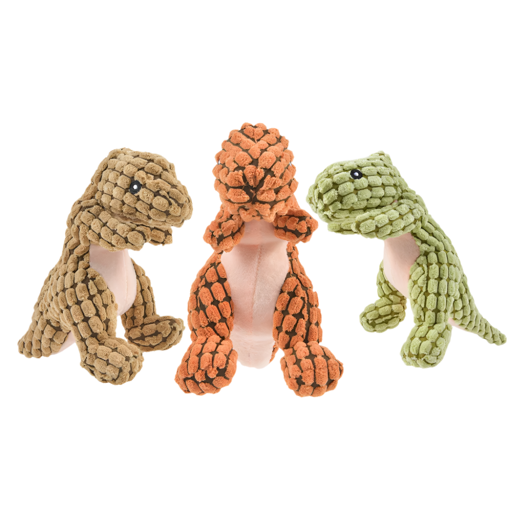 Interactive Plush Dinosaur Chew Toy