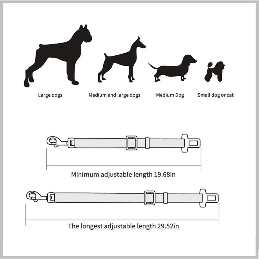 Adjustable Dog Seat Belt for Car