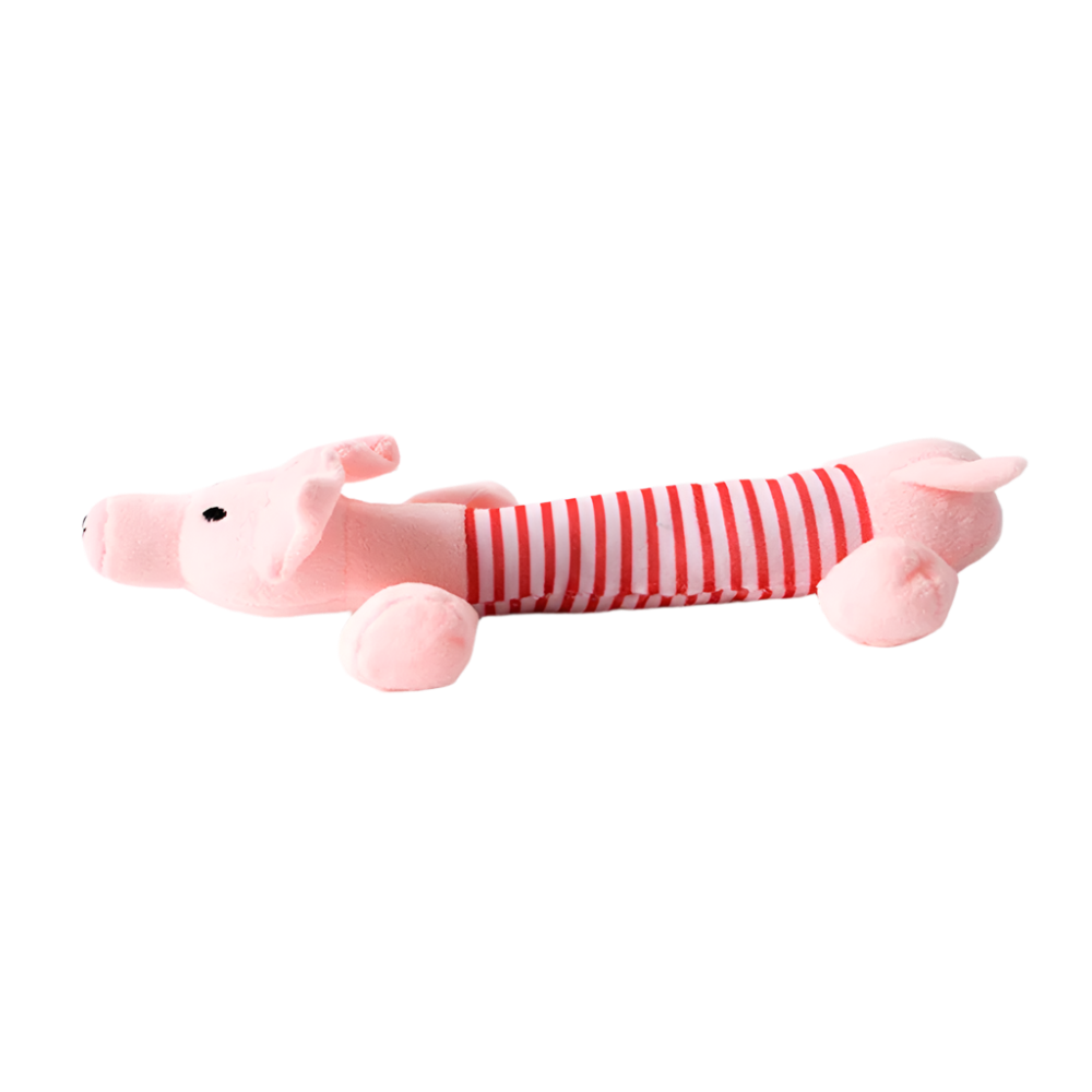 Durable Stuffingless Dog Toy with Squeakers & Crinkle