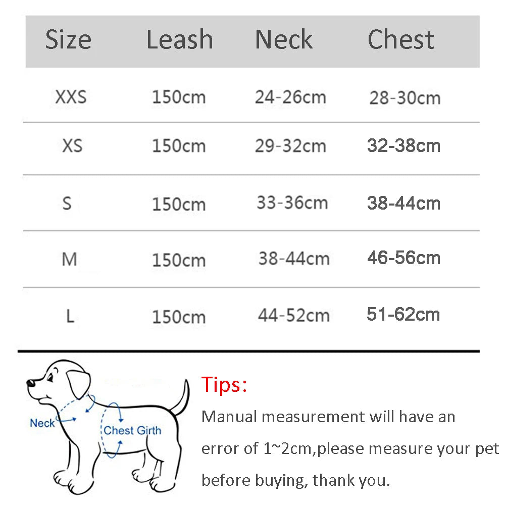 Adjustable Dog Harness & Leash Set for Small Dogs