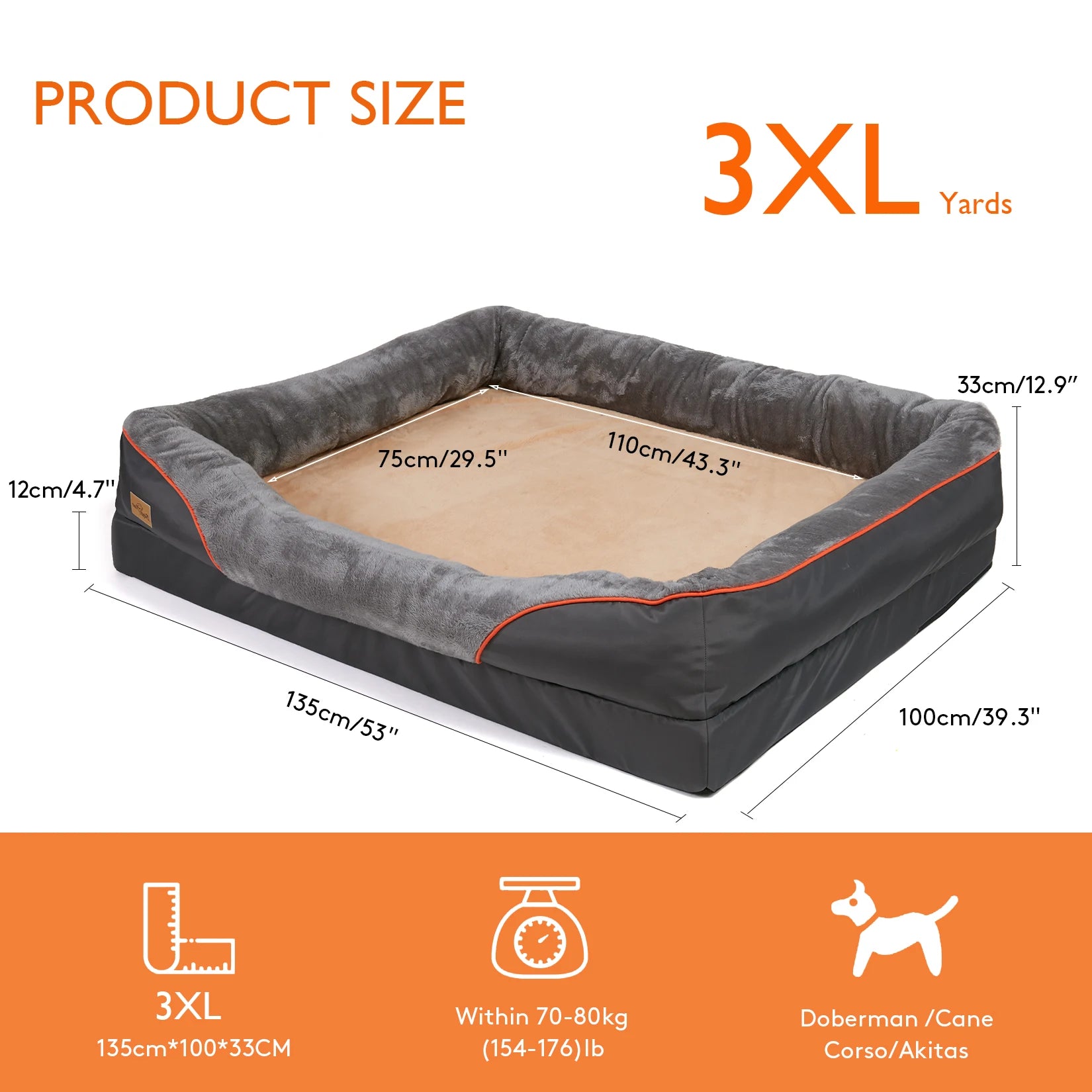 Jumbo Orthopedic Dog Bed