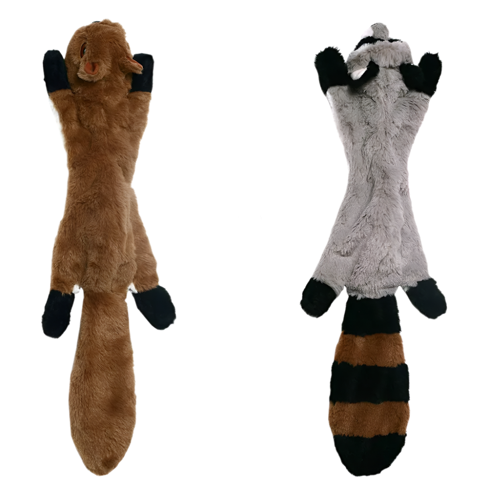 Durable Stuffingless Dog Toy with Squeakers & Crinkle