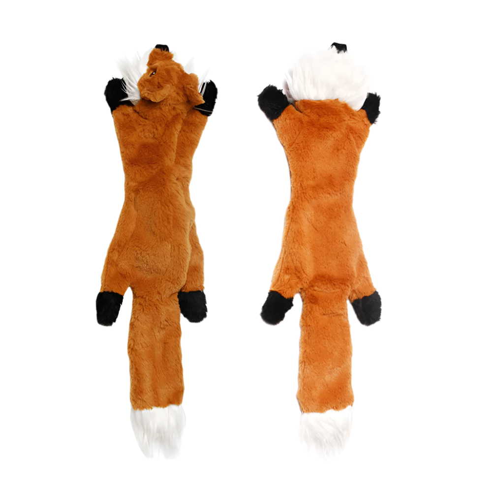 Durable Stuffingless Dog Toy with Squeakers & Crinkle