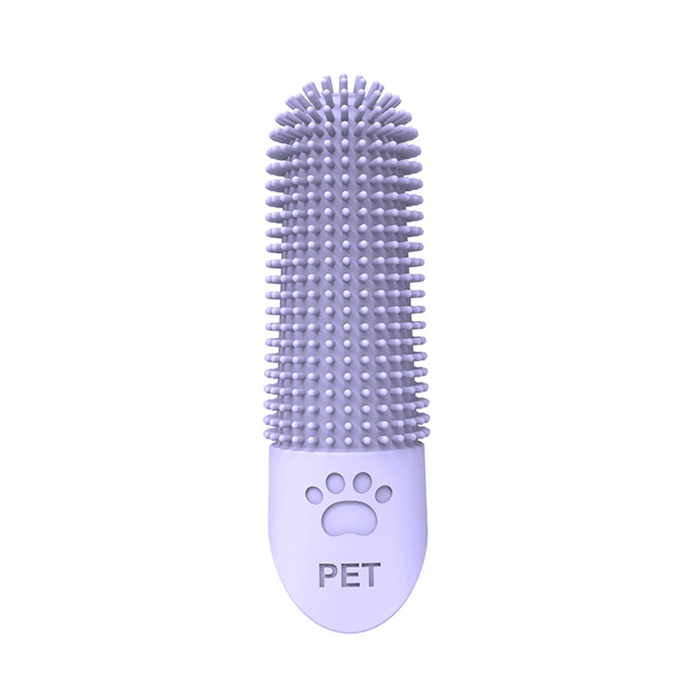 Silicone Pet Finger Toothbrush for Cats & Dogs