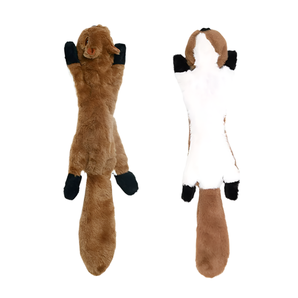 Durable Stuffingless Dog Toy with Squeakers & Crinkle
