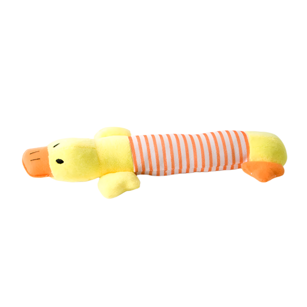 Durable Stuffingless Dog Toy with Squeakers & Crinkle