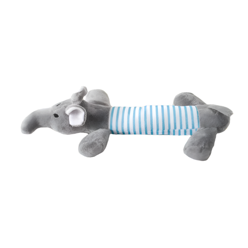 Durable Stuffingless Dog Toy with Squeakers & Crinkle