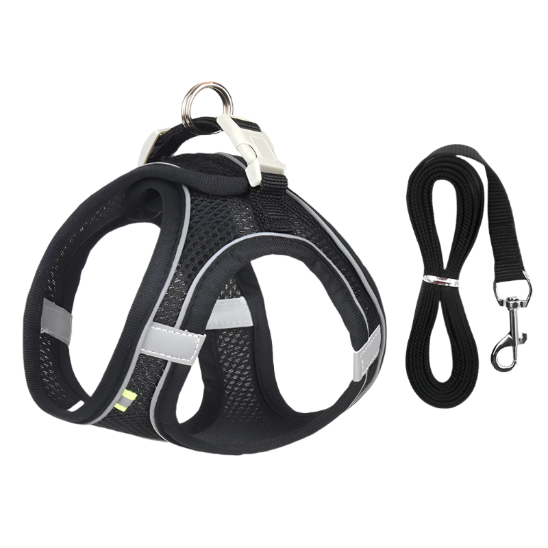 Adjustable Dog Harness & Leash Set for Small Dogs