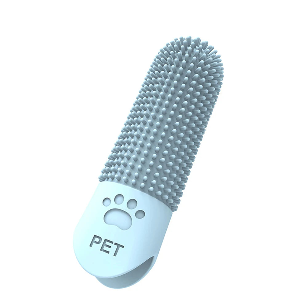 Silicone Pet Finger Toothbrush for Cats & Dogs