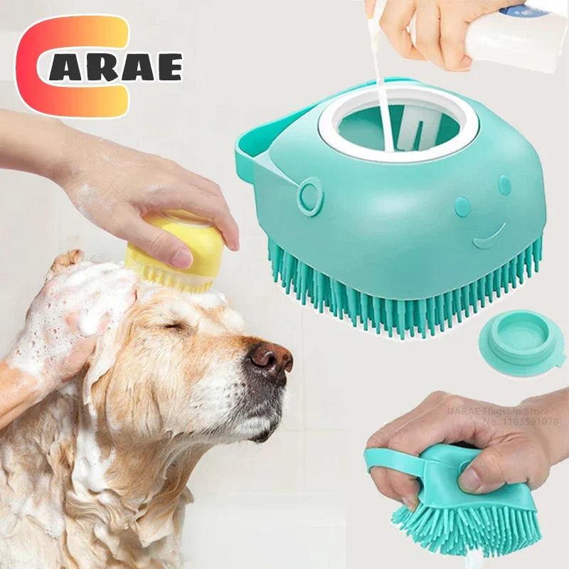 Pet Bath Brush & Massage Tool for Dogs and Cats