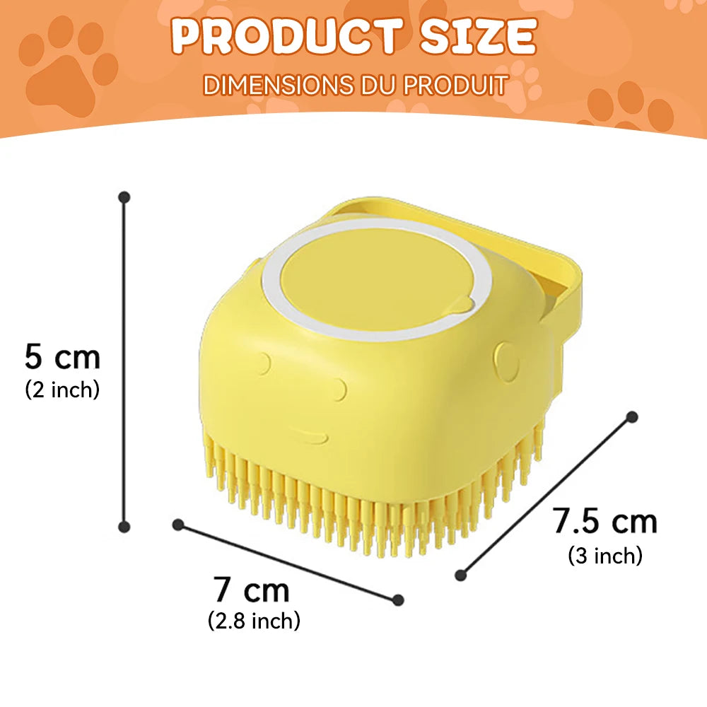 Pet Bath Brush & Massage Tool for Dogs and Cats