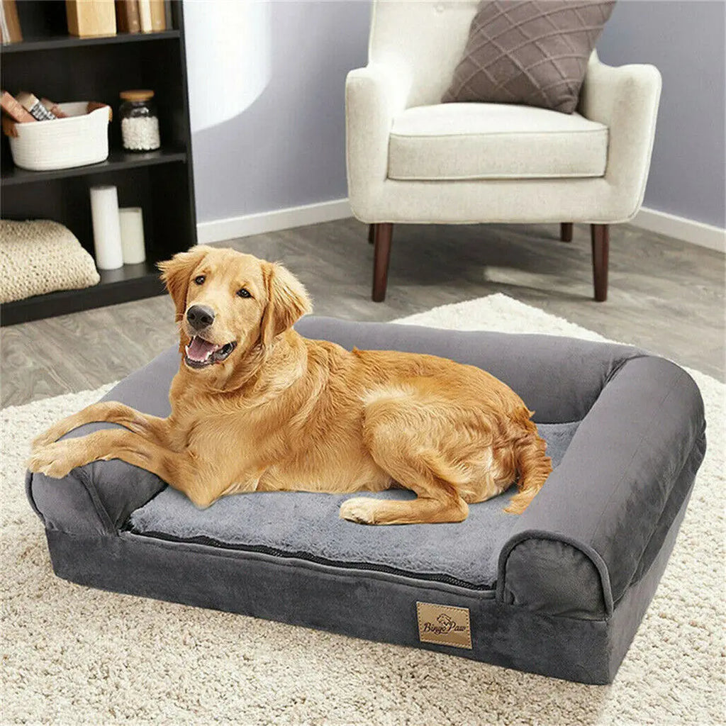 XXL Large Orthopedic Dog Bed with Bolster